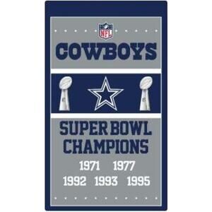 Dallas Cowboys Super Bowl Champions Flag Banner New 3x5 Ft Mancave‎ New Garage